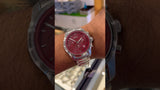 Buy Shop Hugo Boss Trace Chronograph Red Dial Silver Steel Strap Watch For Men - 1514004 USA Online