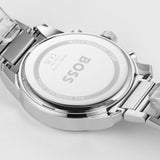 Buy Shop Hugo Boss Trace Chronograph Red Dial Silver Steel Strap Watch For Men - 1514004 USA Online