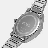 Buy Shop Hugo Boss Trace Chronograph Red Dial Silver Steel Strap Watch For Men - 1514004 USA Online