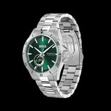 Buy Shop Hugo Boss Troper Automatic Chronograph Green Dial Silver Steel Strap Watch for Men - 1514200 USA Online