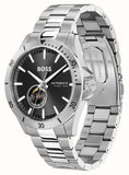 Buy Shop Hugo Boss Troper Chronograph Automatic Black Dial Silver Steel Strap Watch for Men - 1514202 USA Online