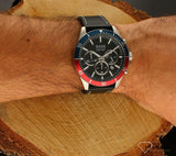 Buy Shop Hugo Boss Troper Chronograph Black Dial Black Leather Strap Watch For Men - 1514099 USA Online