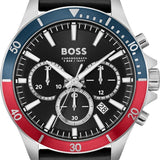 Buy Shop Hugo Boss Troper Chronograph Black Dial Black Leather Strap Watch For Men - 1514099 USA Online