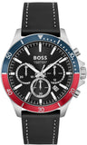 Buy Shop Hugo Boss Troper Chronograph Black Dial Black Leather Strap Watch For Men - 1514099 USA Online