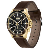 Buy Shop Hugo Boss Troper Chronograph Black Dial Brown Leather Strap Watch For Men - 1514100 USA Online