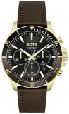 Buy Shop Hugo Boss Troper Chronograph Black Dial Brown Leather Strap Watch For Men - 1514100 USA Online