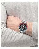 Buy Shop Hugo Boss Troper Chronograph Black Dial Silver Steel Strap Watch For Men - 1514108 USA Online