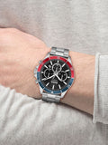 Buy Shop Hugo Boss Troper Chronograph Black Dial Silver Steel Strap Watch For Men - 1514108 USA Online