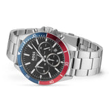 Buy Shop Hugo Boss Troper Chronograph Black Dial Silver Steel Strap Watch For Men - 1514108 USA Online
