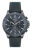 Buy Shop Hugo Boss Troper Chronograph Blue Dial Blue Leather Strap Watch for Men - 1514056 USA Online