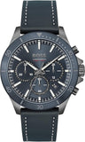 Buy Shop Hugo Boss Troper Chronograph Blue Dial Blue Leather Strap Watch for Men - 1514056 USA Online