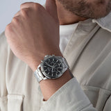 Buy Shop Hugo Boss Troper Chronograph Blue Dial Silver Steel Strap Watch For Men - 1514057 USA Online