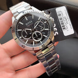Buy Shop Hugo Boss Troper Chronograph Blue Dial Silver Steel Strap Watch For Men - 1514057 USA Online