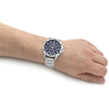 Buy Shop Hugo Boss Troper Chronograph Blue Dial Silver Steel Strap Watch For Men - 1514069 USA Online