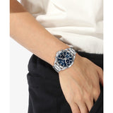Buy Shop Hugo Boss Troper Chronograph Blue Dial Silver Steel Strap Watch For Men - 1514069 USA Online