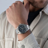 Buy Shop Hugo Boss Troper Chronograph Blue Dial Silver Steel Strap Watch For Men - 1514069 USA Online