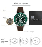Buy Shop Hugo Boss Troper Chronograph Green Dial Brown Leather Strap Watch For Men - 1514098 USA Online