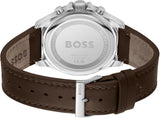 Buy Shop Hugo Boss Troper Chronograph Green Dial Brown Leather Strap Watch For Men - 1514098 USA Online