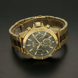 Buy Shop Hugo Boss Troper Chronograph Green Dial Gold Steel Strap Watch For Men - 1514059 USA Online
