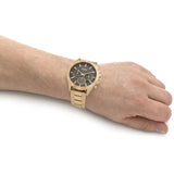 Buy Shop Hugo Boss Troper Chronograph Green Dial Gold Steel Strap Watch For Men - 1514059 USA Online