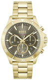 Buy Shop Hugo Boss Troper Chronograph Green Dial Gold Steel Strap Watch For Men - 1514059 USA Online