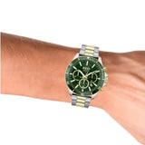 Buy Shop Hugo Boss Troper Chronograph Green Dial Two Tone Steel Strap Watch for Men - 1514154 USA Online