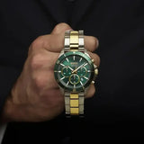 Buy Shop Hugo Boss Troper Chronograph Green Dial Two Tone Steel Strap Watch for Men - 1514154 USA Online