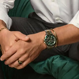 Buy Shop Hugo Boss Troper Chronograph Green Dial Two Tone Steel Strap Watch for Men - 1514154 USA Online