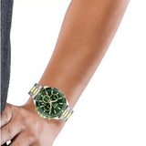 Buy Shop Hugo Boss Troper Chronograph Green Dial Two Tone Steel Strap Watch for Men - 1514154 USA Online