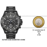 Buy Shop Hugo Boss Troper Chronograph Grey Dial Grey Steel Strap Watch For Men - 1514058 USA Online