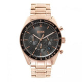 Buy Shop Hugo Boss Trophy Grey Dial Rose Gold Steel Strap Watch for Men - 1513632 USA Online