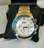Buy Shop Hugo Boss Trophy White Dial Gold Steel Strap Watch for Men - 1513631 USA Online