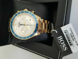 Buy Shop Hugo Boss Trophy White Dial Gold Steel Strap Watch for Men - 1513631 USA Online
