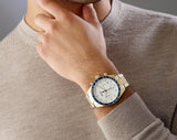 Buy Shop Hugo Boss Trophy White Dial Gold Steel Strap Watch for Men - 1513631 USA Online