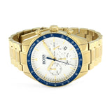 Buy Shop Hugo Boss Trophy White Dial Gold Steel Strap Watch for Men - 1513631 USA Online