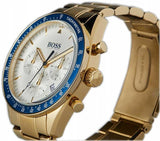 Buy Shop Hugo Boss Trophy White Dial Gold Steel Strap Watch for Men - 1513631 USA Online
