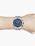 Buy Shop Hugo Boss Vela Chronograph Diver Blue Dial Silver Steel Strap Watch for Men - 1513775 USA Online