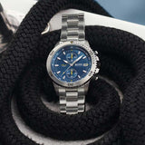 Buy Shop Hugo Boss Vela Chronograph Diver Blue Dial Silver Steel Strap Watch for Men - 1513775 USA Online