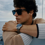 Buy Shop Hugo Boss Vela Chronograph Diver Blue Dial Silver Steel Strap Watch for Men - 1513775 USA Online