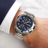 Buy Shop Hugo Boss Vela Chronograph Diver Blue Dial Silver Steel Strap Watch for Men - 1513775 USA Online
