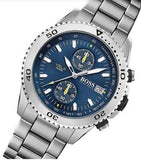 Buy Shop Hugo Boss Vela Chronograph Diver Blue Dial Silver Steel Strap Watch for Men - 1513775 USA Online