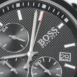 Buy Shop Hugo Boss Velocity Black Dial Black Leather Strap Watch for Men - 1513716 USA Online