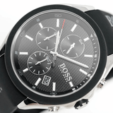Buy Shop Hugo Boss Velocity Black Dial Black Leather Strap Watch for Men - 1513716 USA Online