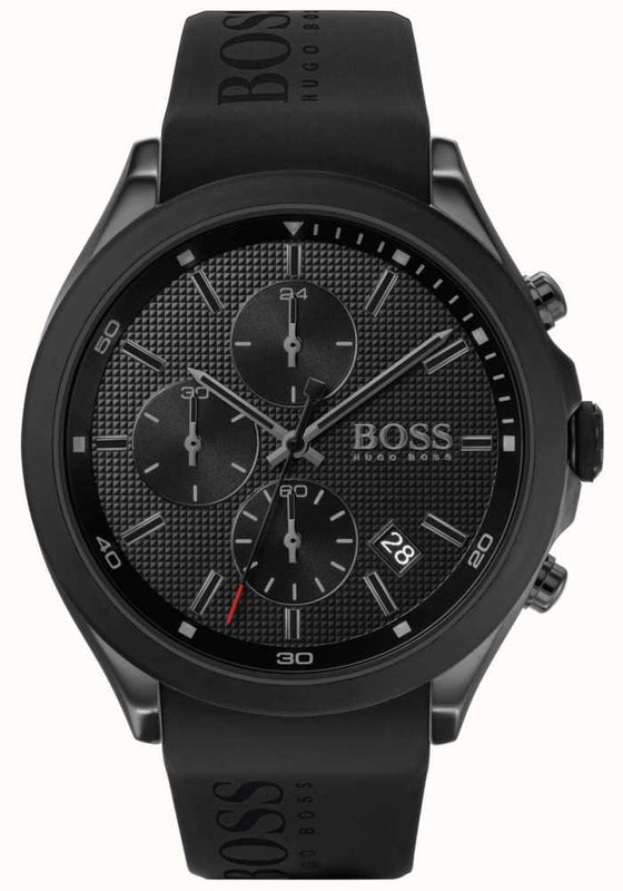 Buy Shop Hugo Boss Velocity Black Dial Black Rubber Strap Watch for Men - 1513720 USA Online