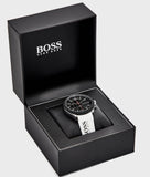 Buy Shop Hugo Boss Velocity Chronograph Black Dial White Rubber Strap Watch for Men - 1513718 USA Online