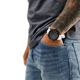 Buy Shop Hugo Boss Velocity Chronograph Black Dial White Rubber Strap Watch for Men - 1513718 USA Online