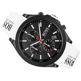 Buy Shop Hugo Boss Velocity Chronograph Black Dial White Rubber Strap Watch for Men - 1513718 USA Online
