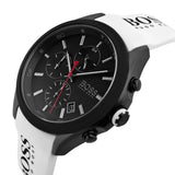 Buy Shop Hugo Boss Velocity Chronograph Black Dial White Rubber Strap Watch for Men - 1513718 USA Online