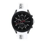 Buy Shop Hugo Boss Velocity Chronograph Black Dial White Rubber Strap Watch for Men - 1513718 USA Online