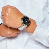 Buy Shop Hugo Boss View Chronograph Black Dial Silver Steel Strap Watch For Men - 1514008 USA Online